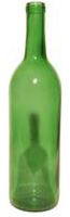 750ml Emerald Green Bordeaux Flat Bottom Wine Bottle