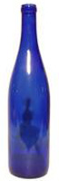 750ml Cobalt Blue Hock Wine Bottle
