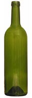 750ml Champagne Green Bordeaux Wine Bottle